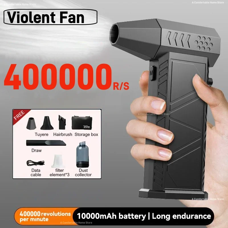 

Violent Fan 400000RPM Powerful Air Blower Vacuum Dust Cleaner Charging Strong Winds 58m/s Brushless Turbo Jet Blower Dry 2026