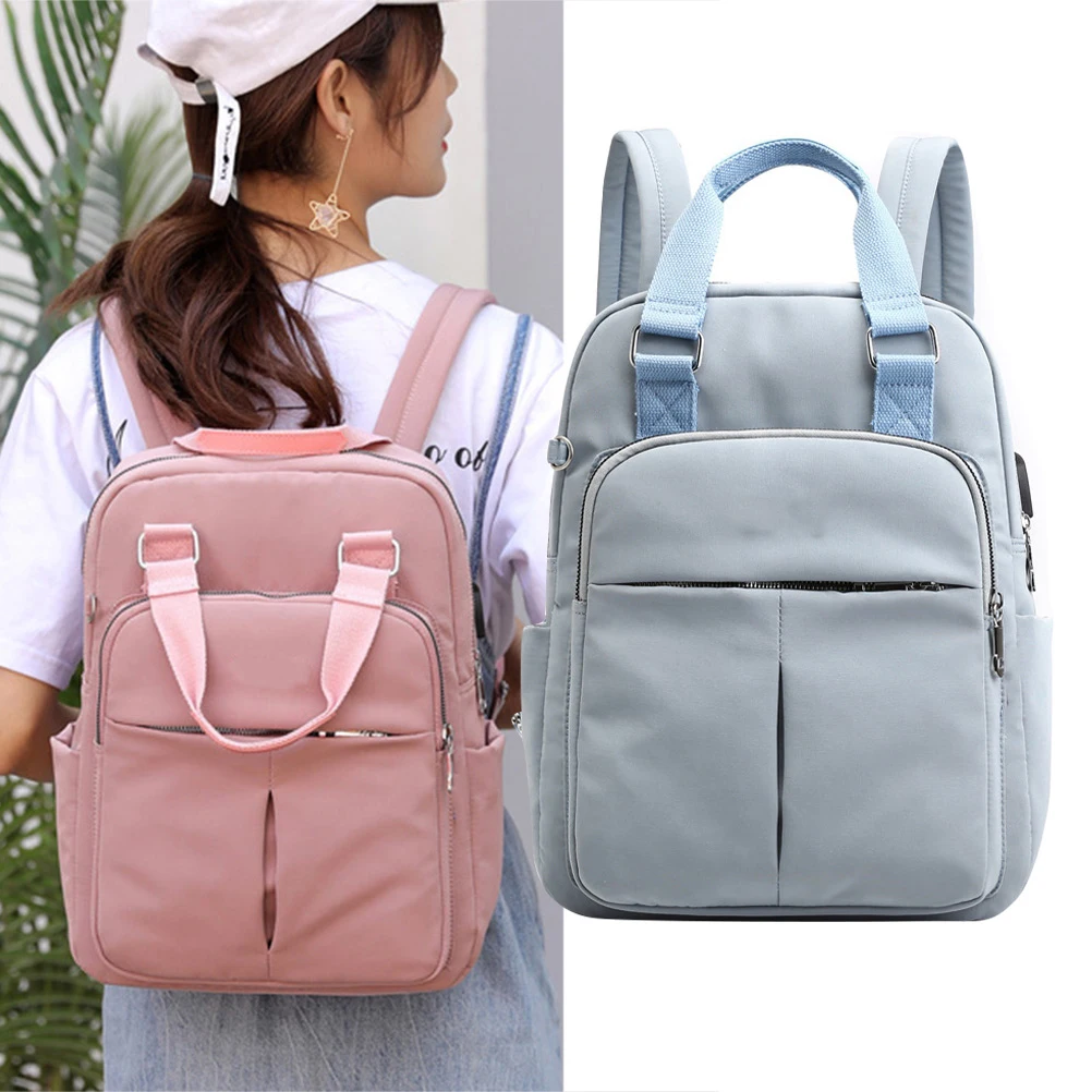 

USB Charging Backpack High Quality Nylon Laptop Backpack Casual Travel USB Port Lightweight Large Capacity Storage Bags ganized