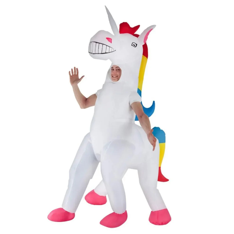 Adult Unicorn Inflatable Costume Anime Costume Fancy Dress Role-play Funny Cartoon Mascot Halloween Masquerade Cosplay Costume