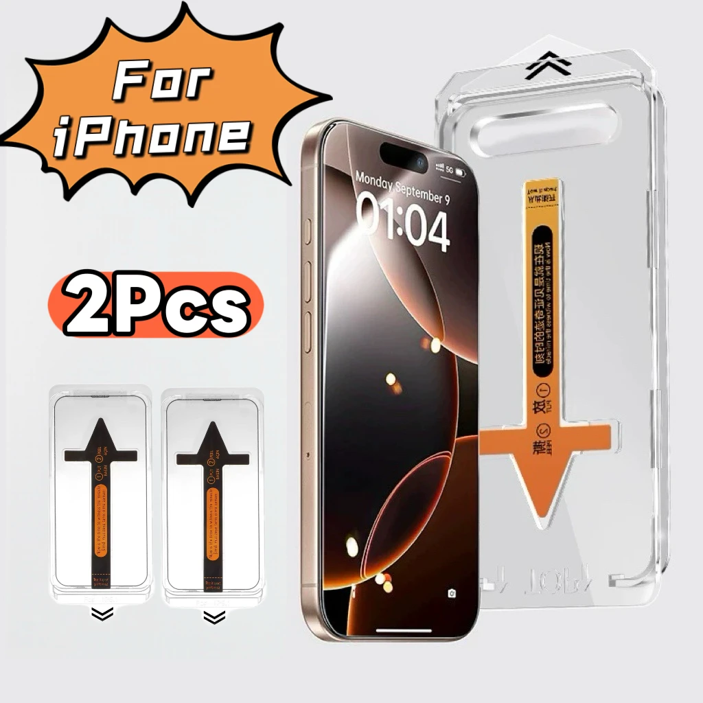 2er-Pack HD Gehärtetes Glas Displayschutzfolie für iPhone-Serie