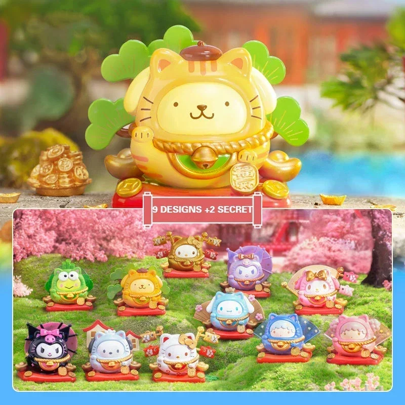 

Miniso Echte Sanrio Karakter Lucky Cat Tumbler Serie Blinde Doos Figuur Trendy Spelen Model Ornament Speelgoed Decoratie Cadeau