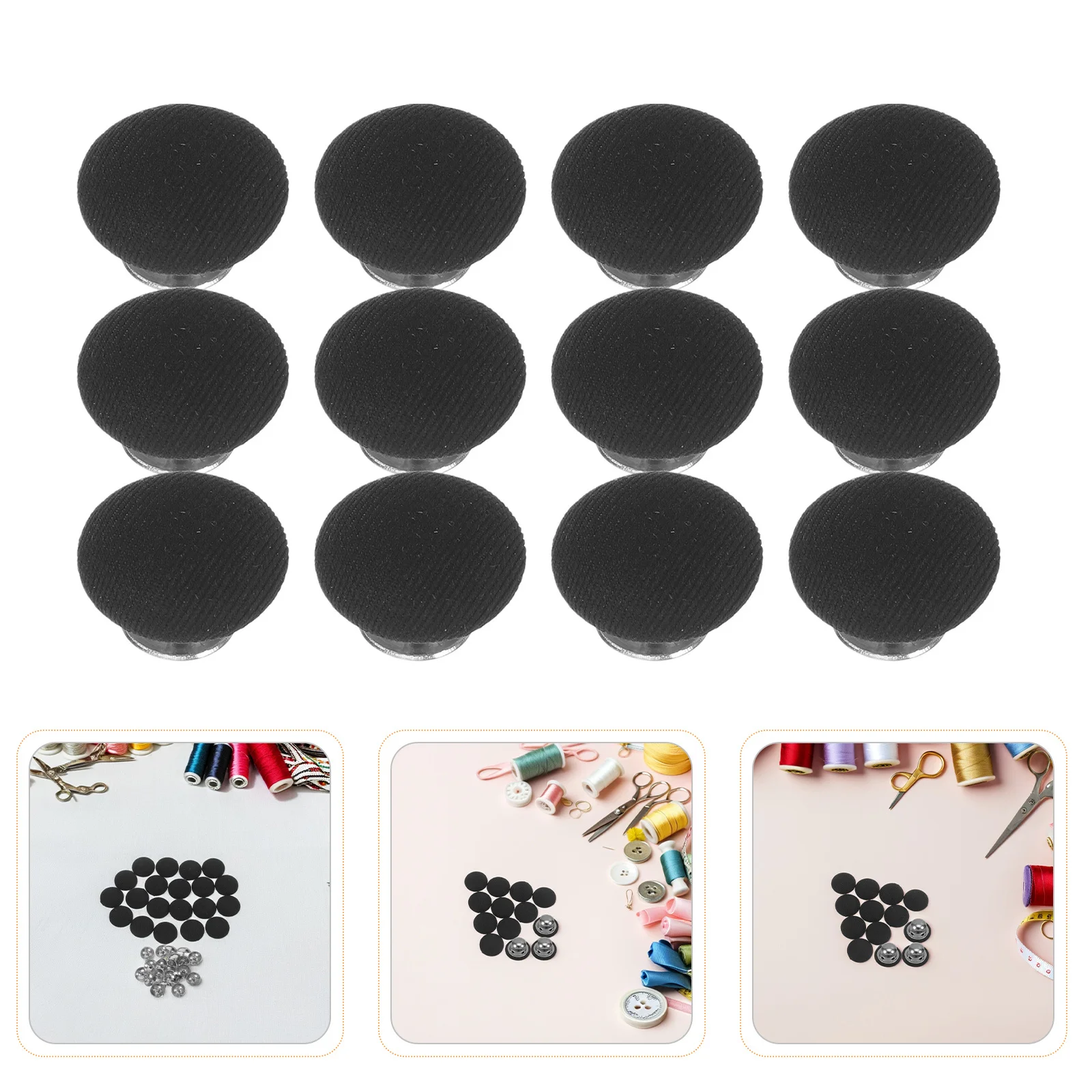 

30Pcs Cap Top Cover Buttons 19Mm Metal Shank Cloth Covered Hat Button Replacements for Sports Hat Stylish Secure Closure Upgrade