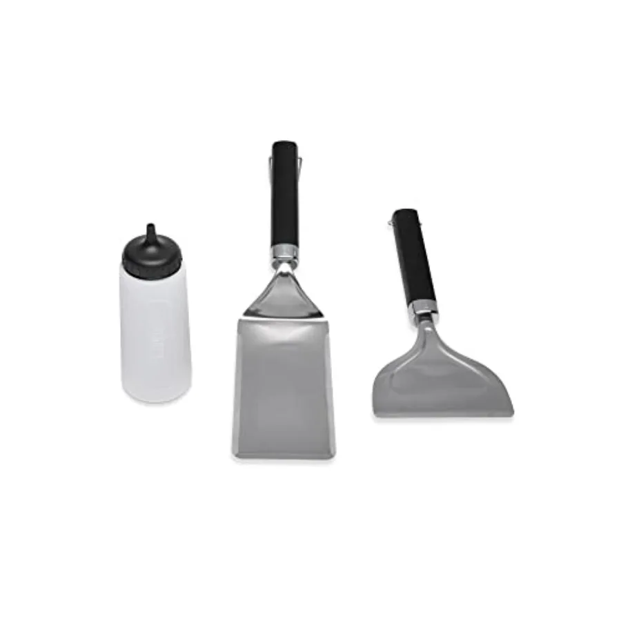 

Набор инструментов Weber Griddle Starter из 3 предметов: лопатка-скребок из нержавеющей стали и бутылка-дозатор для приготовления блинов на гриле Smash Bu