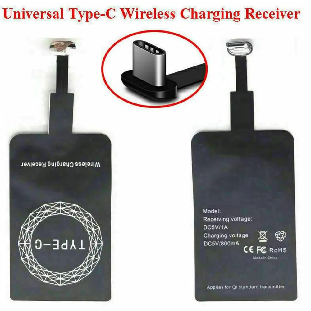 شاحن لاسلكي استقبال شاحن الهاتف لفائف USB-C آيفون 5 5s 6 6s 7 7 زائد Xiaomi سامسونج مايكرو USB نوع C مستقبل سريع