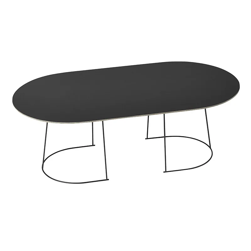 

Small apartment coffee table industrial style wrought iron oval studio coffee tables Nordic design model living room coffees