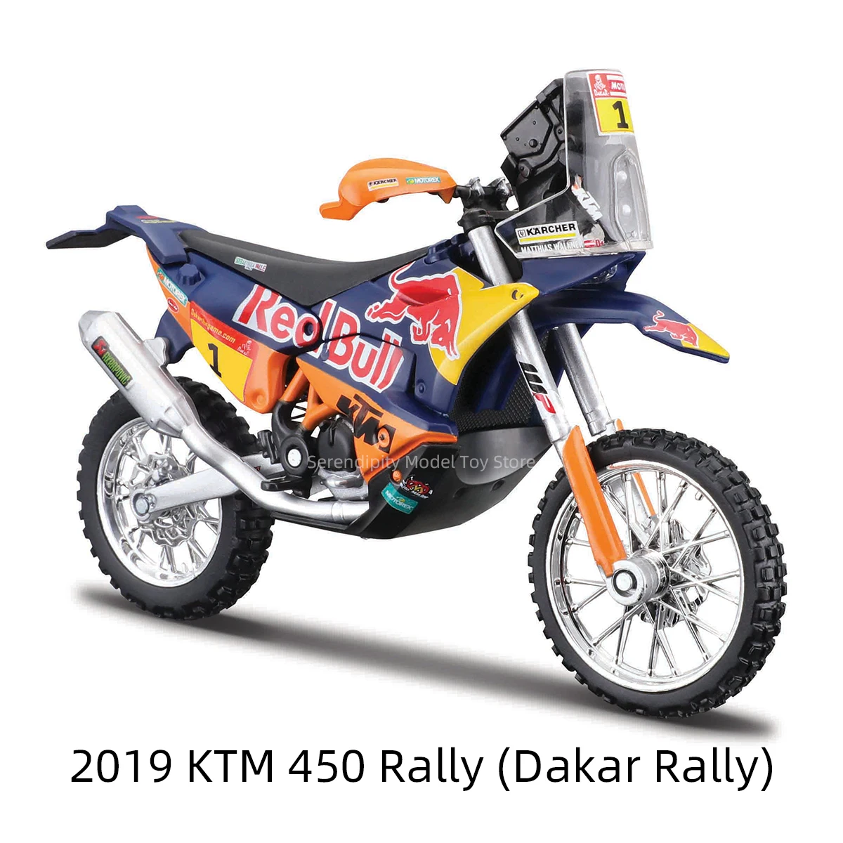 Bburago 1:18 2019 Dakar KTM 450 Rally Static Die Cast Vehicles Collectible Motorcycle Model Toys