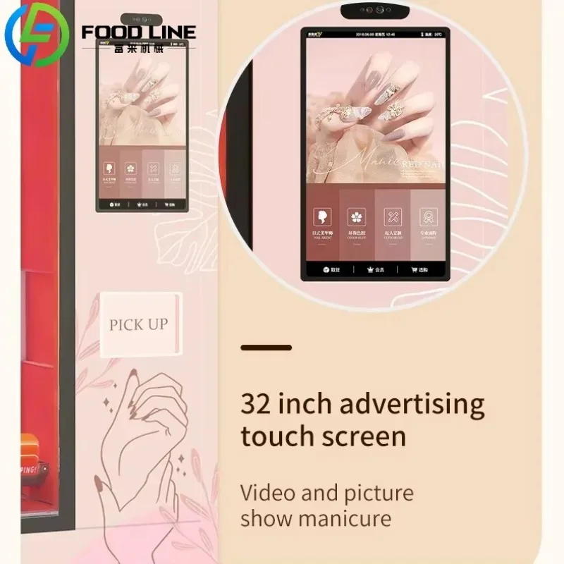 آلة بيع المكياج الذكية LED موزع مستحضرات التجميل التفاعلي ذاتي الخدمة لإكسسوارات الشعر