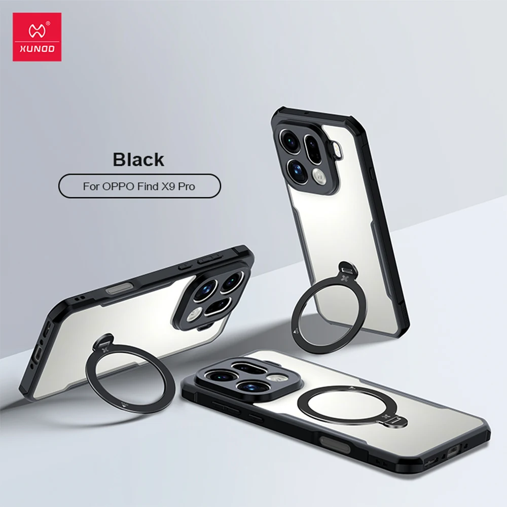 Xundd Für OPPO Find X9 Pro Find X9 Magnetische Hülle Airbag Stoßfester Kameraschutz TPU & Acryl 360° ° Abdeckung für drehbaren Ständer – Detail 14