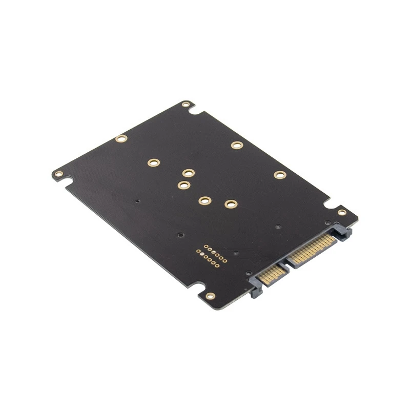 Adaptateur SSD M.2 NGFF ou MSATA vers SATA 3.0, carte de lecteur de convertisseur de disque dur 2 en 1 pour ordinateur portable