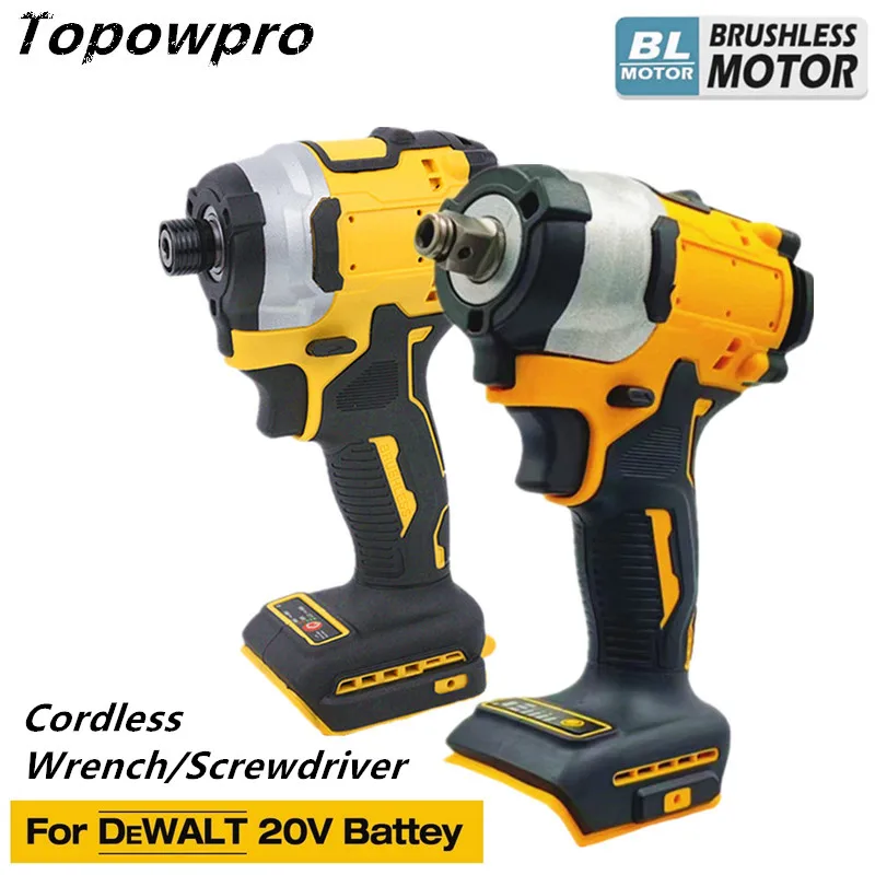 

20V Brushless Electric Wrench Screwdriver For DeWALT Battery Cordless Impact Drill Rechargeable Power Tools Car Truck Repair