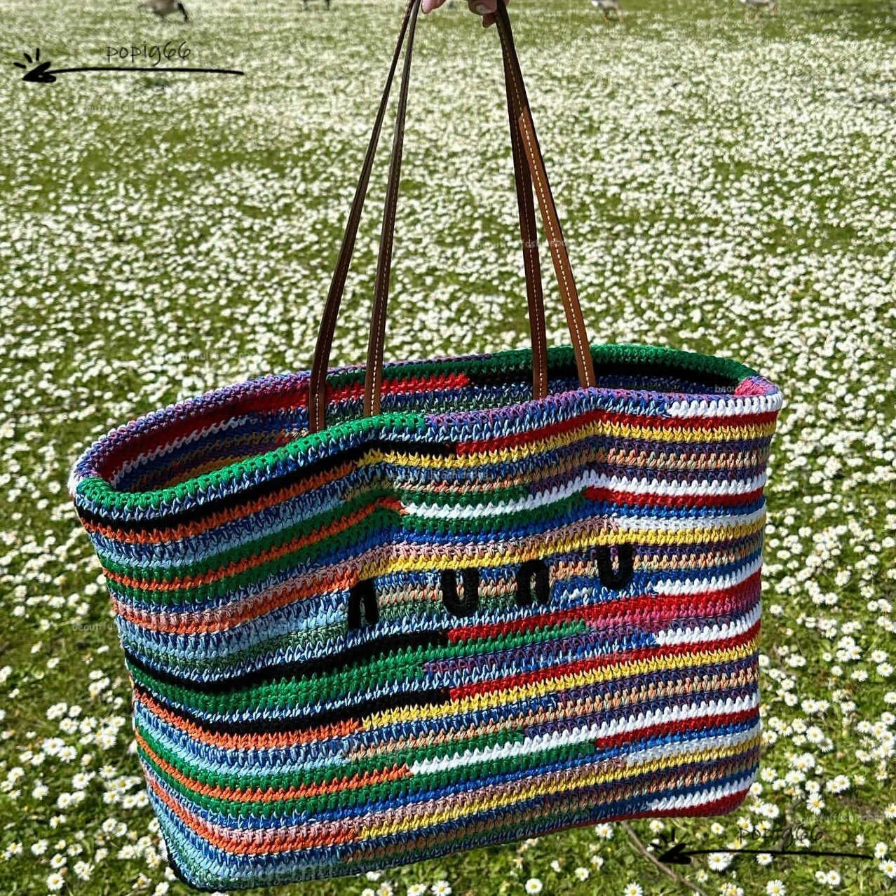 Shoulder Bags Designer Rai Weave Hobo Beach Summer School Handbag Shoulder Travel Handbags Large Capacity muis bag