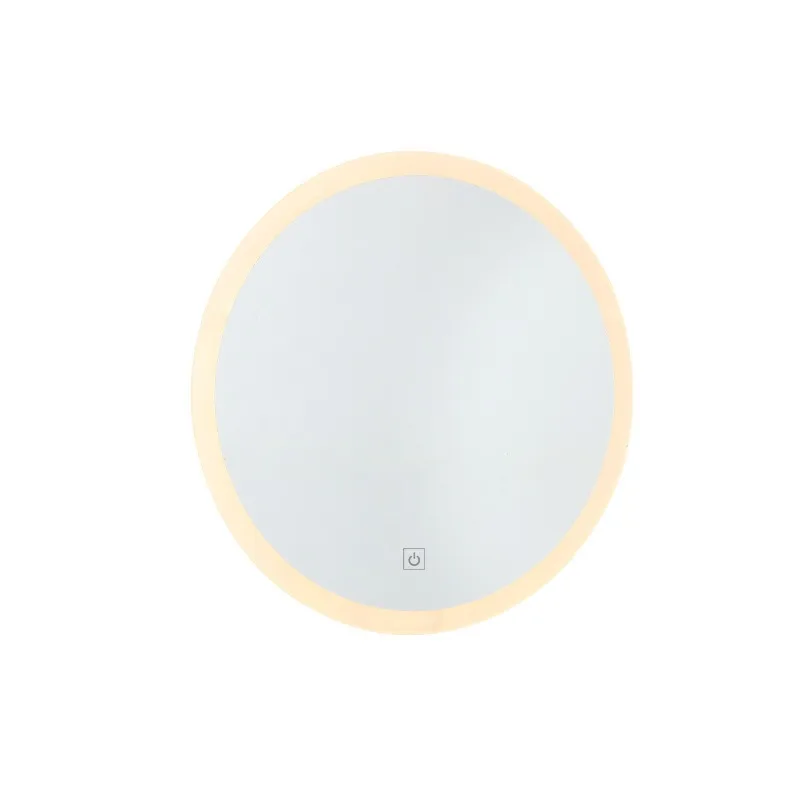 Intelligent LED defogging bathroom mirror touch three-color round mirror backlight high