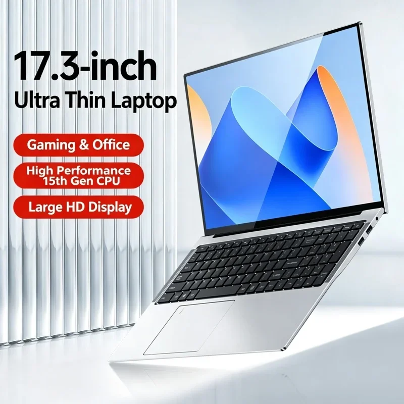 17.3 Inch Intel Core I9-9900 Windows11 16/32GB RAM 1/2TB BIG SSD High Performance Large Screen Laptop Bright Portable Laptop