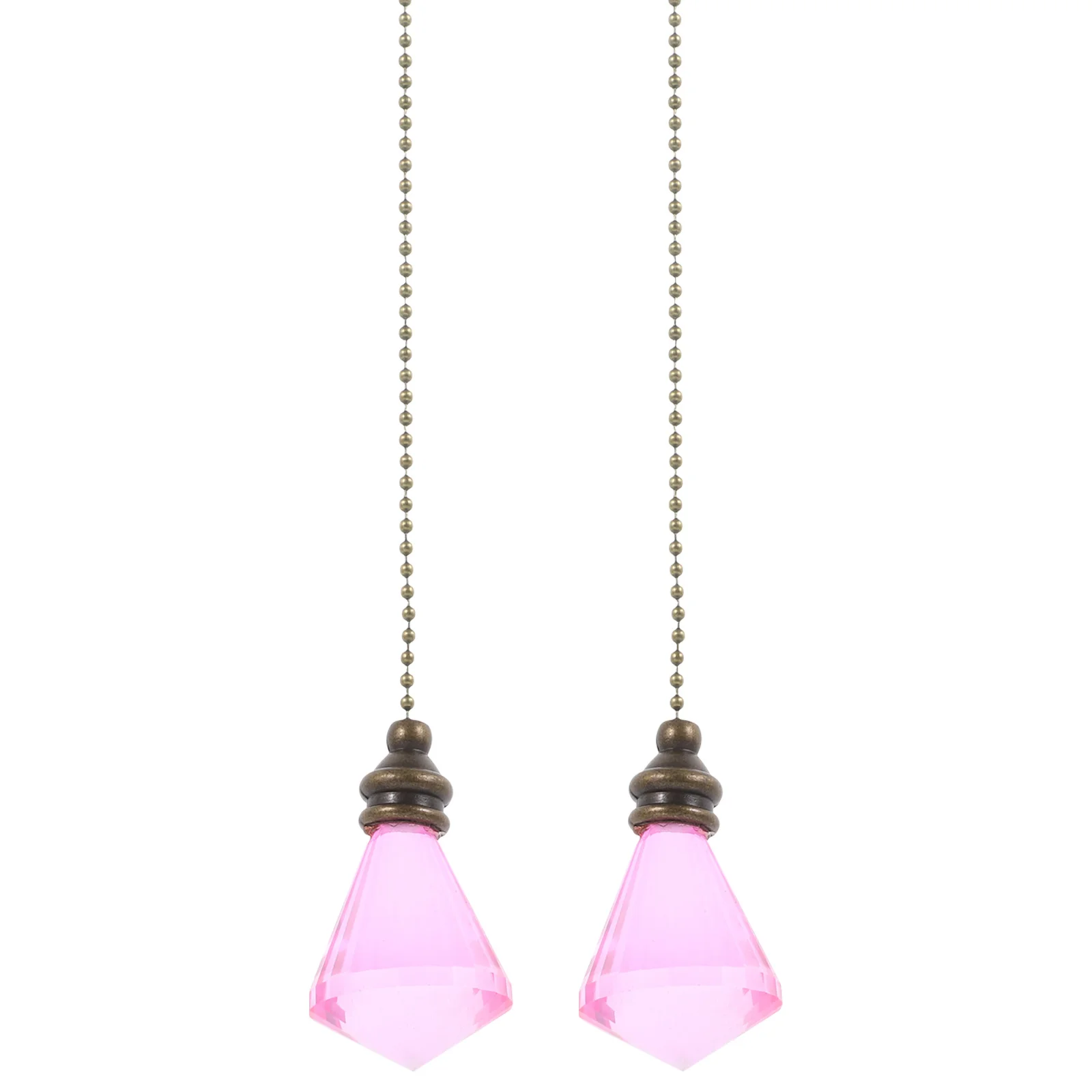 

2Pcs Ceiling Fan Pull Chain Beaded Pendant Extension Glass Ball Decorative Fan Pulls for Light Fixtures Bedside Lamp Chains