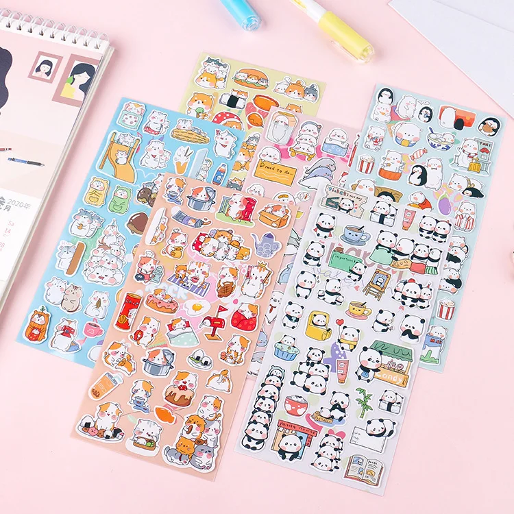 Cute Panda Sticker Set for DIY Albums and Stationery Gifts