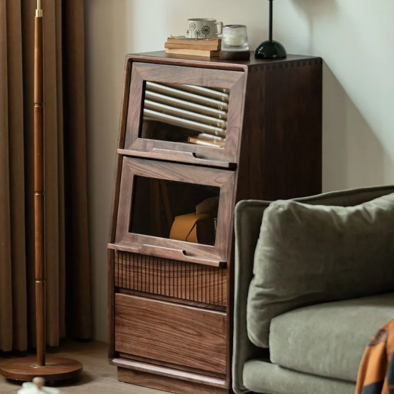 

Solid wood sofa vertical cabinet