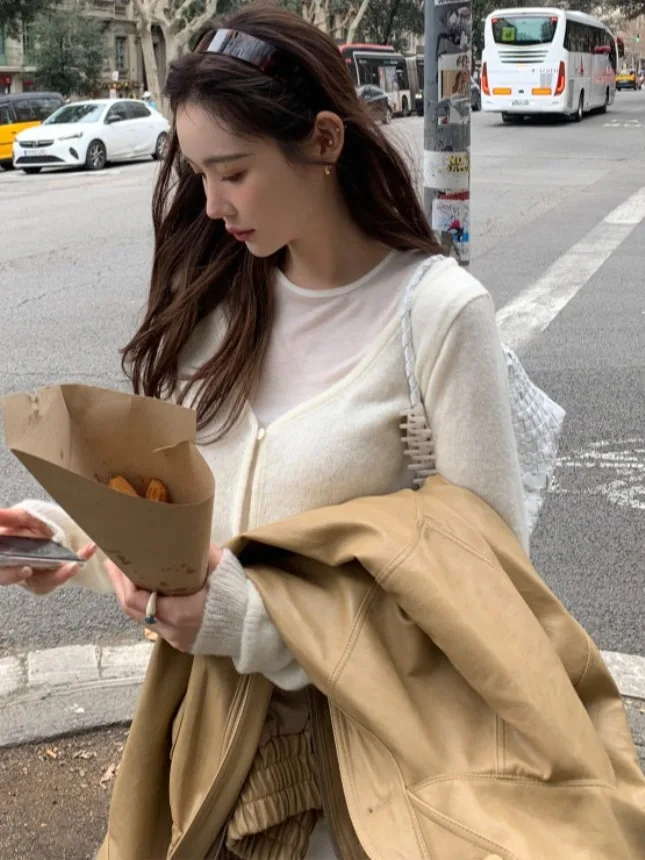 

Sli Bla PU Leather Jaet Women's Spring New Retro Cool Motorcycle Clothes Top Chic Faionable No Brand Registered Tra...