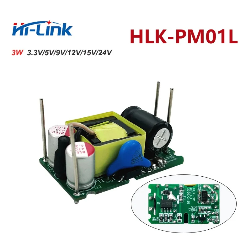 Original HLK-PM03L/PM01L/PM09L/PM12L/PM15L/PM24L without Shell 3W Step Down Switching Power Supply Module Buck Converter