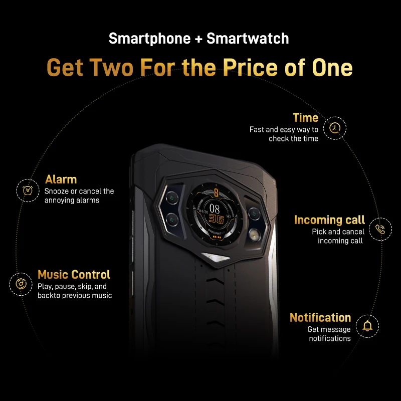 DOOGEE S98 هاتف قوي 8 + 256GB أندرويد 12.0 6.3 "LCD FHD عرض الهاتف الذكي الخلفي G96 ثماني النواة كاميرا 64MP 6000mAh الهاتف #3