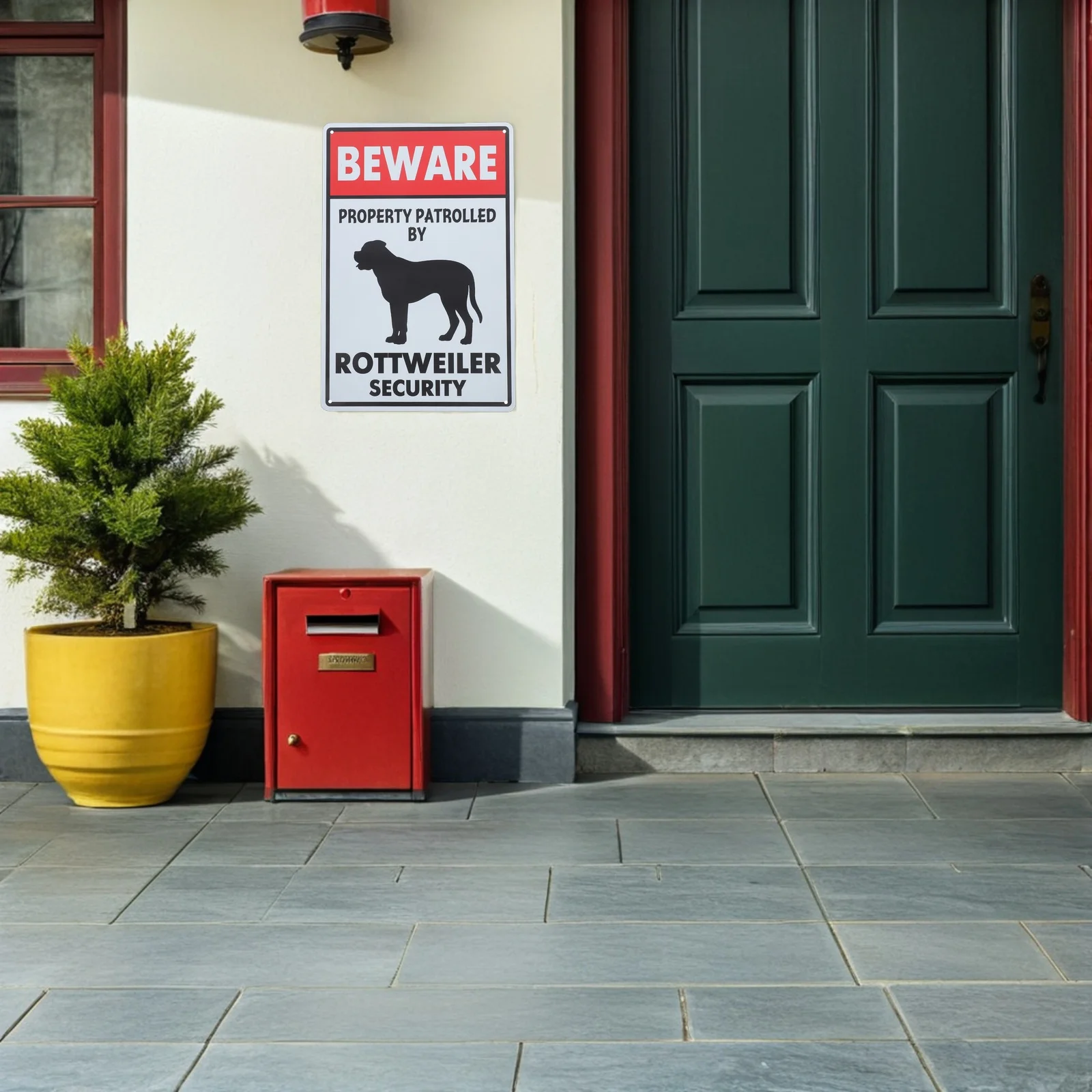 

2Pcs Beware of Dog Sign Metal Vintage Weather Resistant Dog Warning Signs for Fence Yard Property Protection Warning Signs Dogs