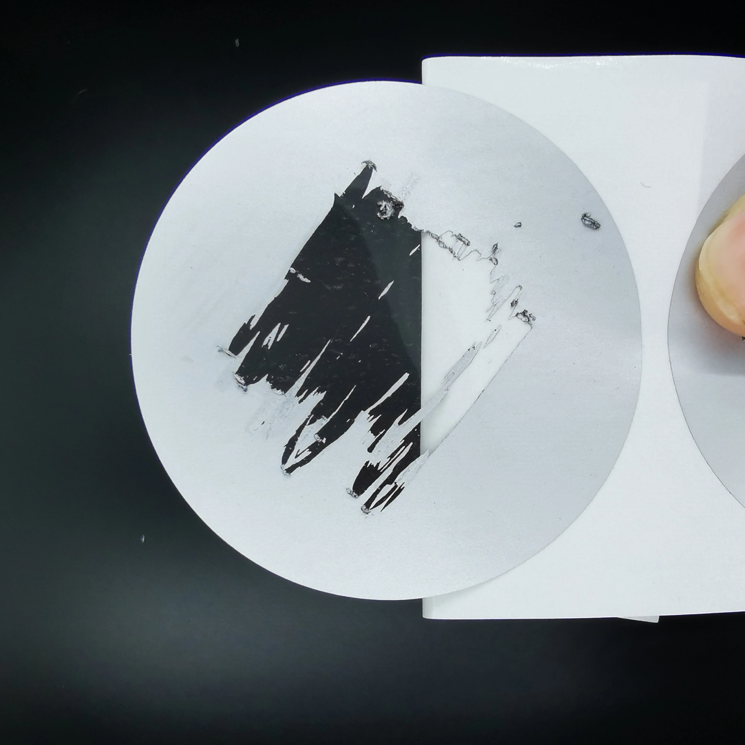 45mmX45mm Silvery  Round Scratch Off Stickers Labels Tickets Promotional Games