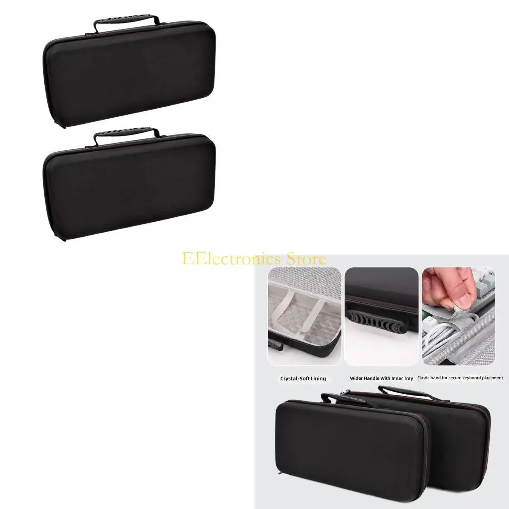 B03C Outdoor Keyboard Carrying Case Hard Shell Travel Carrying Keyboard Case for Mouse Wireless Ergonomic Keyboard
