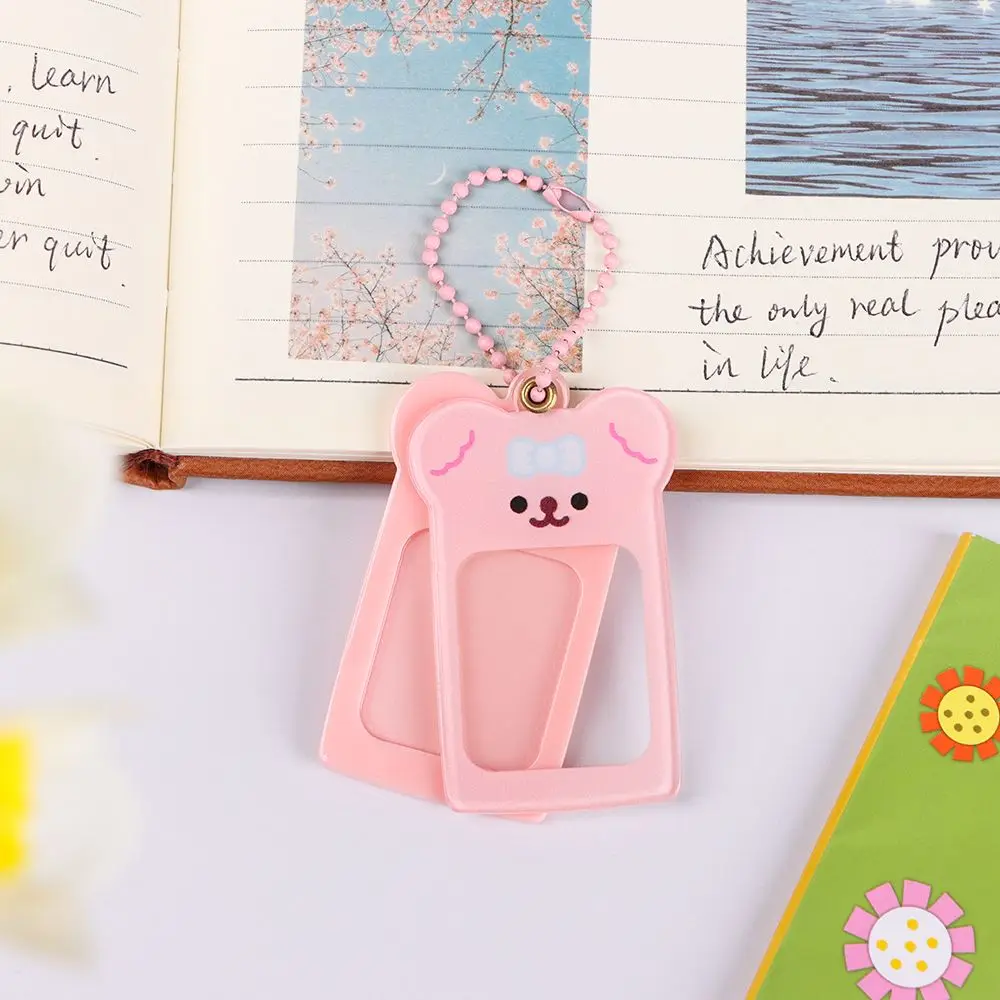 Kpop Ídolo Estrela Kawaii Urso Acrílico Foto Picture Frame Chaveiro, Chaveiro, Photocard Titular, Chaveiro