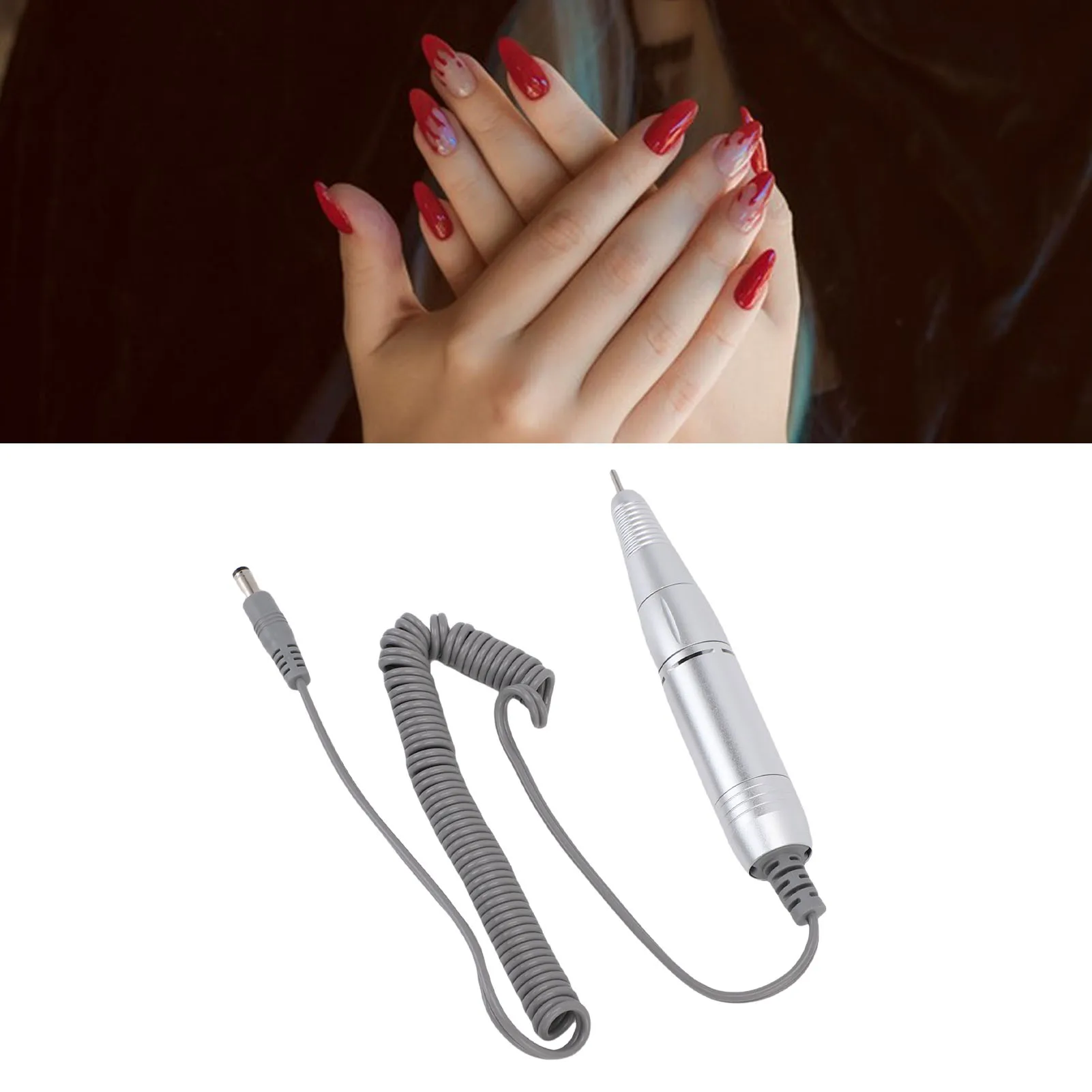 Vervanging van het handstuk voor de elektrische nagelboor 35000 RPM elektrische nagelboorhandgreep Voorwaartse en achterwaartse rotatie