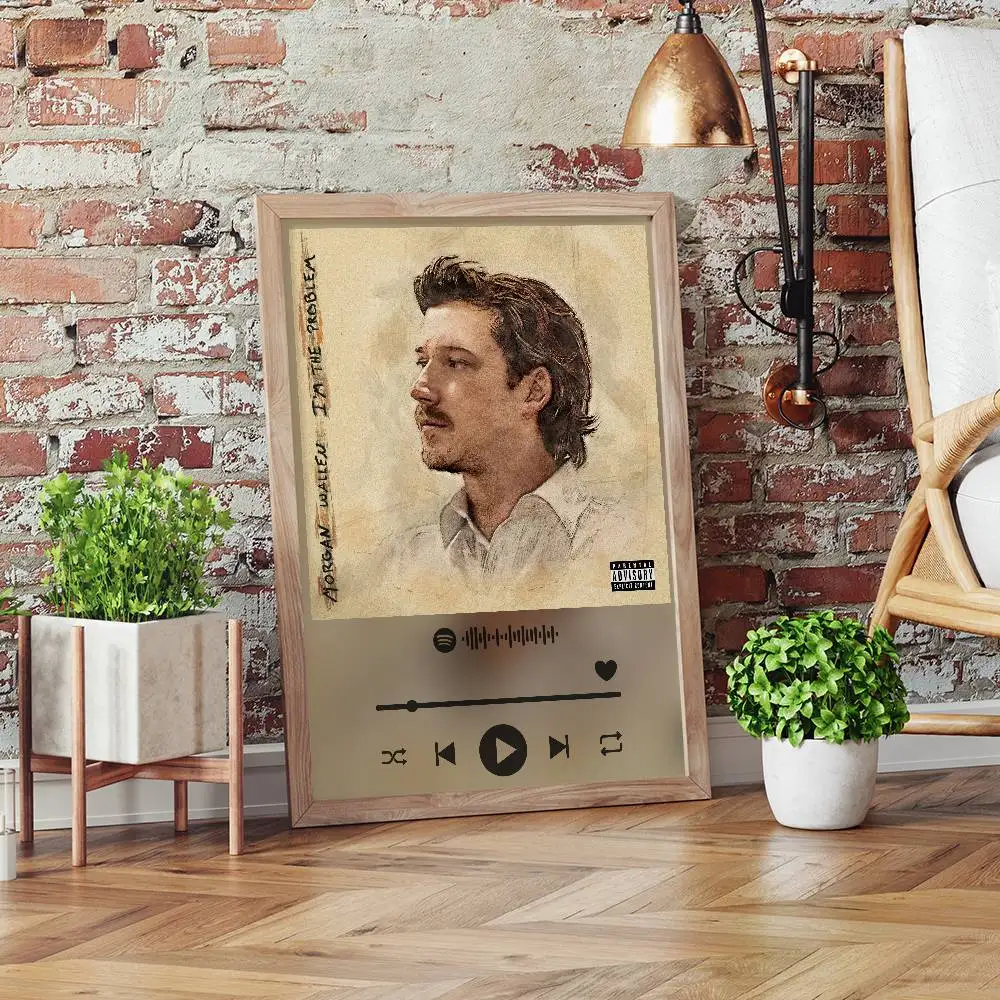 Morgan Wallen Poster Self-adhesive Art Waterproof Paper Sticker Coffee House Bar Room