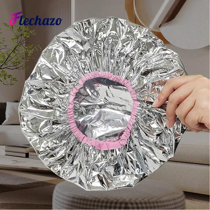 Aluminum Foil Hair Heat Cap For Deep Conditioning Reusable Heating Cap For Deep Conditioner Tin Foil Hat Cap For Hair Treatments