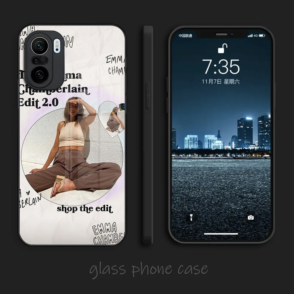 حافظة هاتف EmmaS ChamberlainS لهاتف Xiaomi 12 13 14 Lite Pro 11t lite POCO M6 M5 X6 X5 X3 NFC F5 F6 Pro من الزجاج المقسى