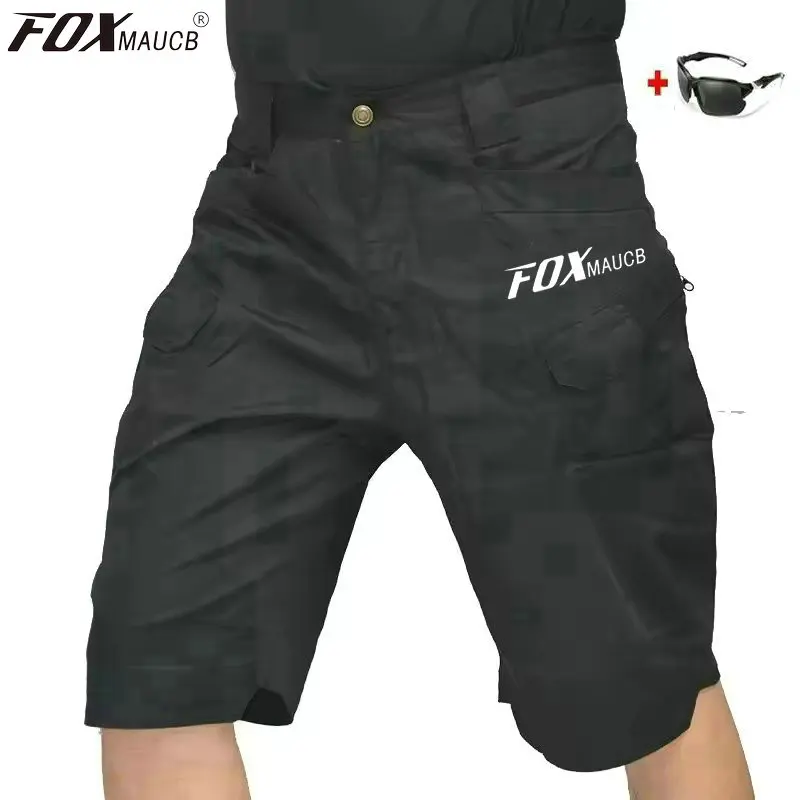 

FOXMAUCB Cycling Mtb Downhill Pants Waterproof Breathable Men Shorts Bicycle Clothing Bike Motocross Cargo Bottoms Gift Glasses