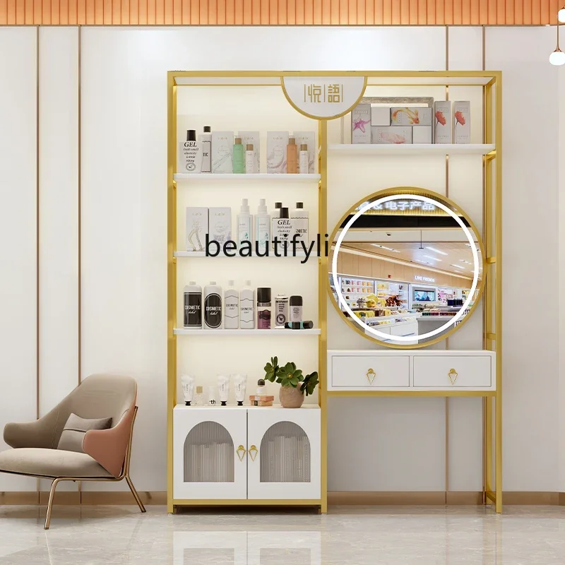 Yh Beauty salon product display cabinet light luxury, display, shelf, display cabinet