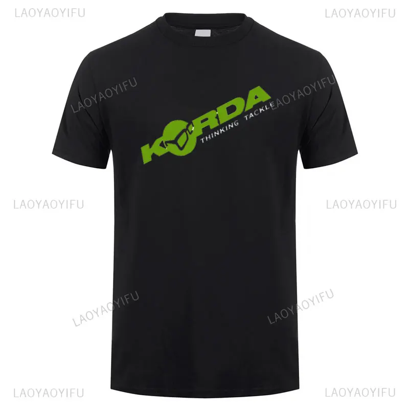 Korda Inspired Tribute Cotton T Shirts Men Casual All-Match Short Sleeve Angling Fishing Fish Carp Leisure Camping Summer Tshirt