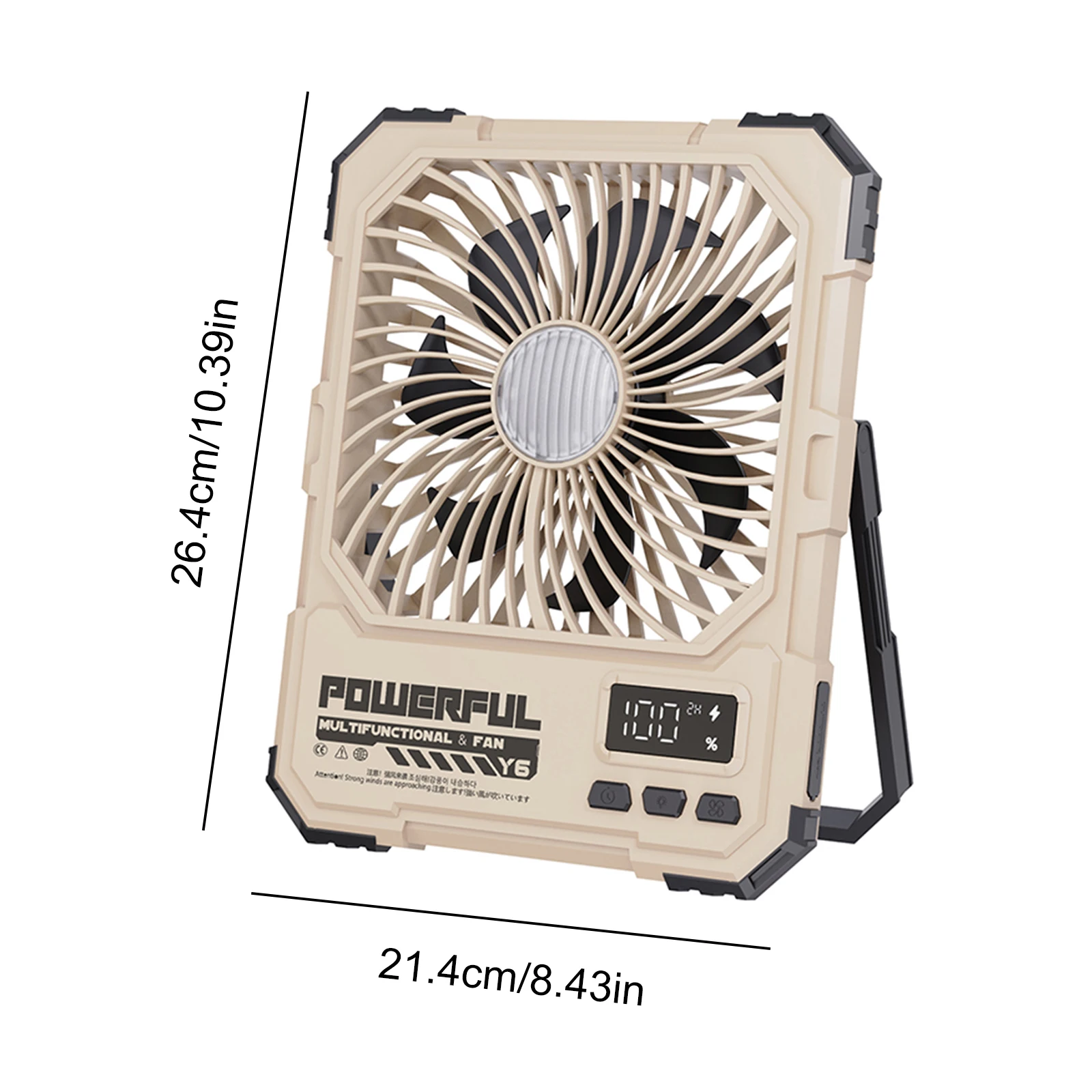 20000mAh Battery Powered Fan with LED Lantern Rechargeable Desk Fan for Bedroom Outdoor Tent Travel Cruise Essentials