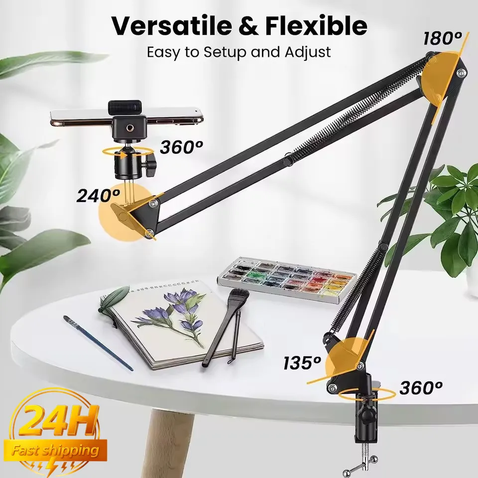 Flexible Arm Tripod For Phone Stand Table Folded Anchor 360°