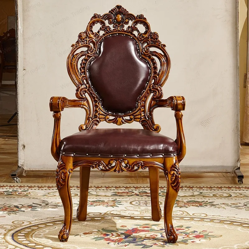 Sillas de Comedor de Madera Vintage, Sillas de Estilo Trono, Sillas Modernas para Sala de Estar, Sillas para Comedor, Muebles de Moda