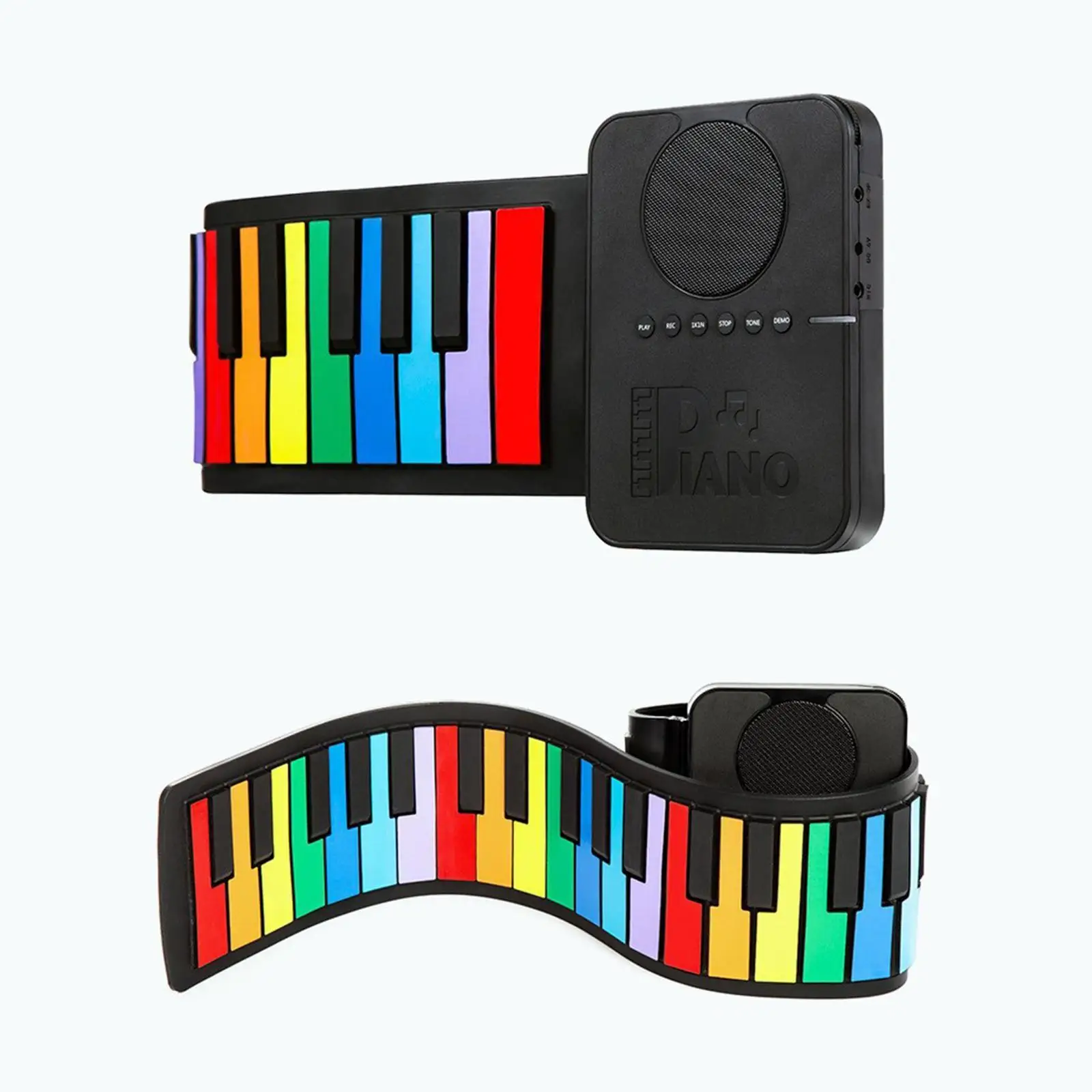 Roll up 37 Key Piano Keyboard,Electric Hand Roll Piano Keyboard,Folding Electric Piano Keyboard for Travel,Classroom Teaching