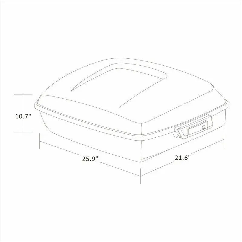 Pak cincang bagasi Solo rak dudukan cocok untuk Harley Tour Pak Road King Glide 2014-2023