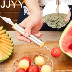 JJYY Watermelon Ice Cream Dig Ball Scoop Spoon Watermelon Melon Fruit Carving Knife Cutter Gadgets Diy Assorted Cold Dishes Tool