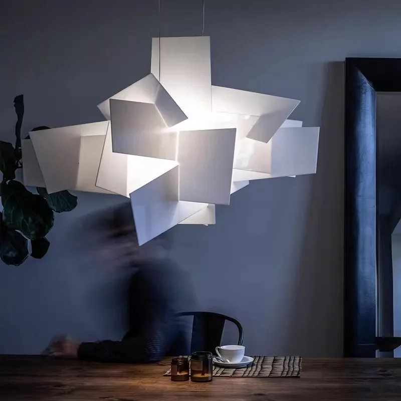 

Nordic paper pendant light White Foscarini Lights Acrylic geometric pendant light creative Dining Room Home decor lounge lights