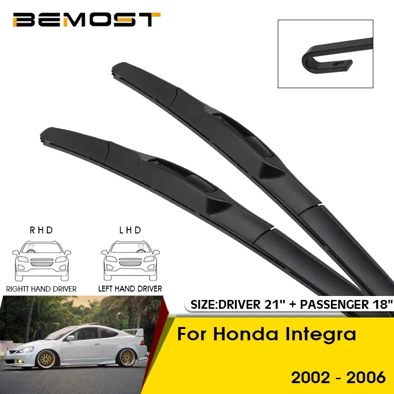 

Car Wiper Blades For Honda Integra 2002 2003 2004 2005 2006 Windshield Windscreen Front Window Blades 21"+18" Car Accessories