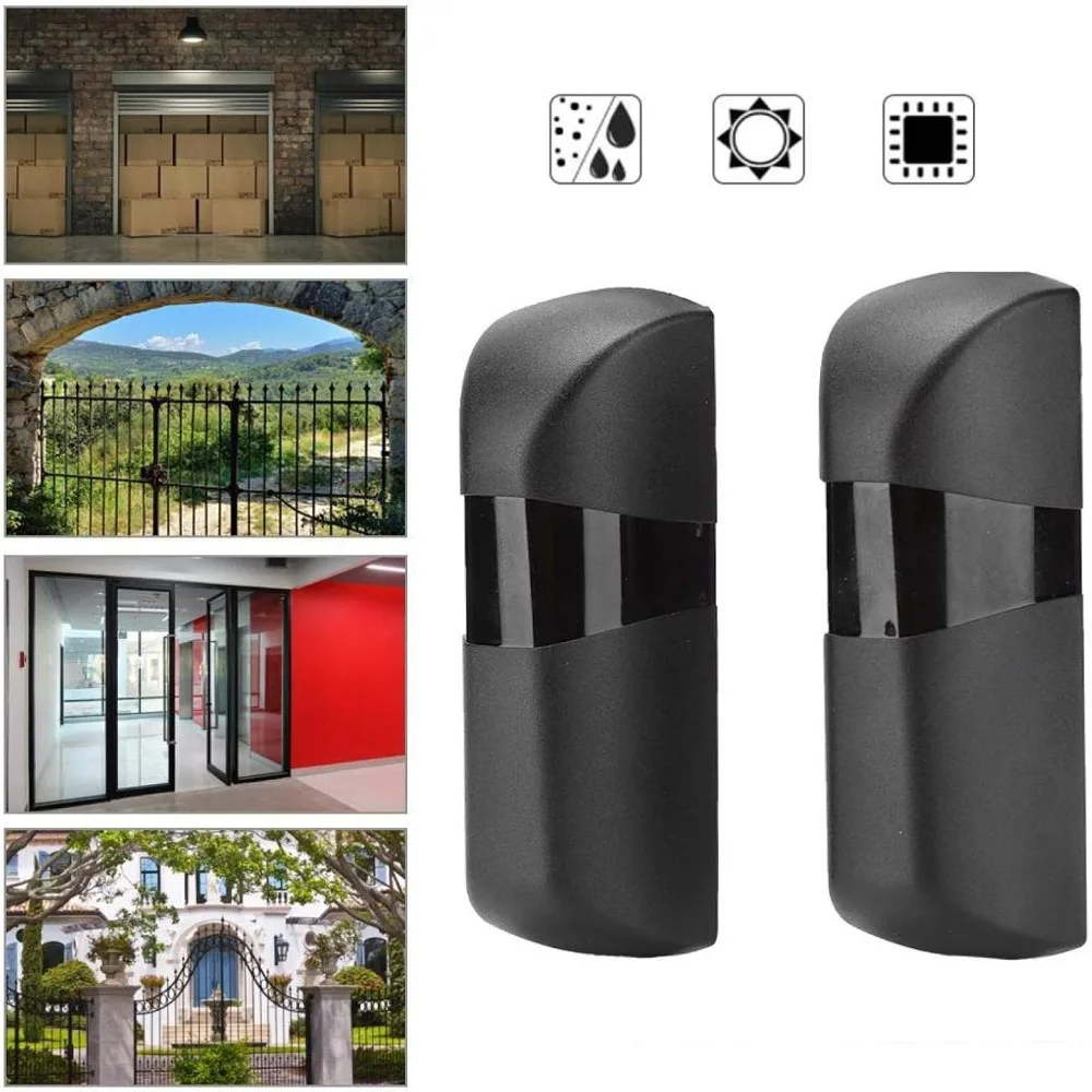 Ideal Black Infrared Beam Sensor Anti-Clip Design ABS Door Beam Sensor Anti Theft Function Active Infrared Barrier Sensor