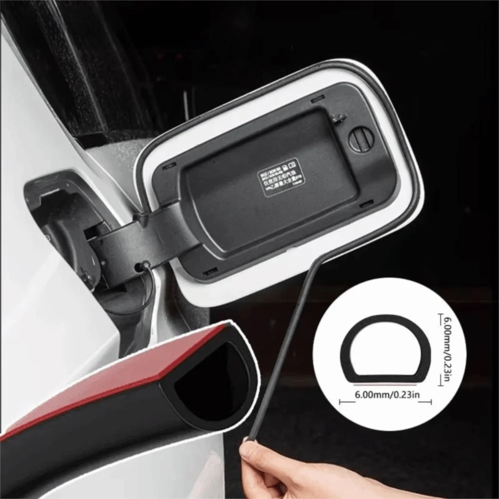 Universal Fuel Tank Cap Sealing Strip Waterproof Dustproof Gas Cap Sealing Strip Rubber Flexible Charging Port Cover Seal