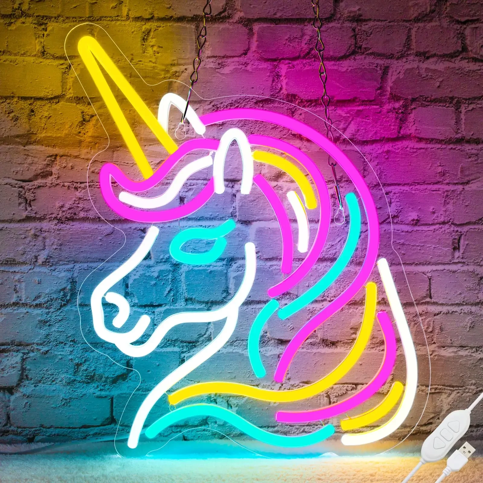 

Unicorn Neon Sign for Wall Decor, Dimmable Colorful Unicorn Neon Lights for Girls Room, Unicorn Led Signs for Bedroom Kids Room