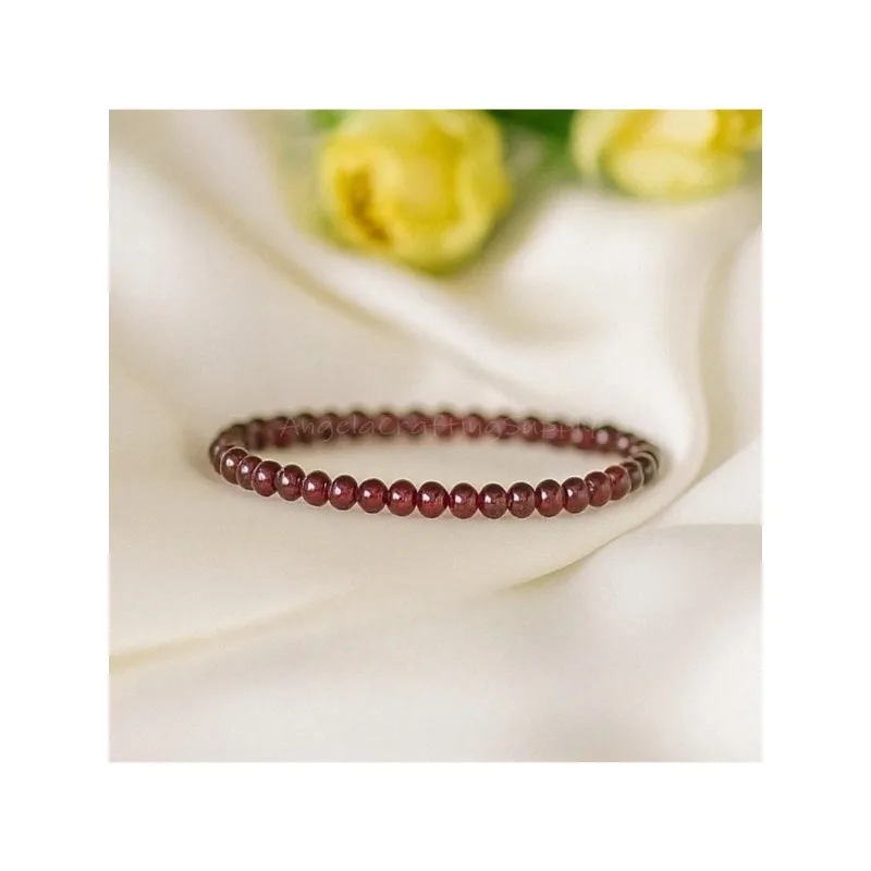 سوار كريستال العقيق الشفاء، سوار من الأحجار الكريمة الطبيعية الرائعة والبسيطة، جوهرة ميلاد يناير