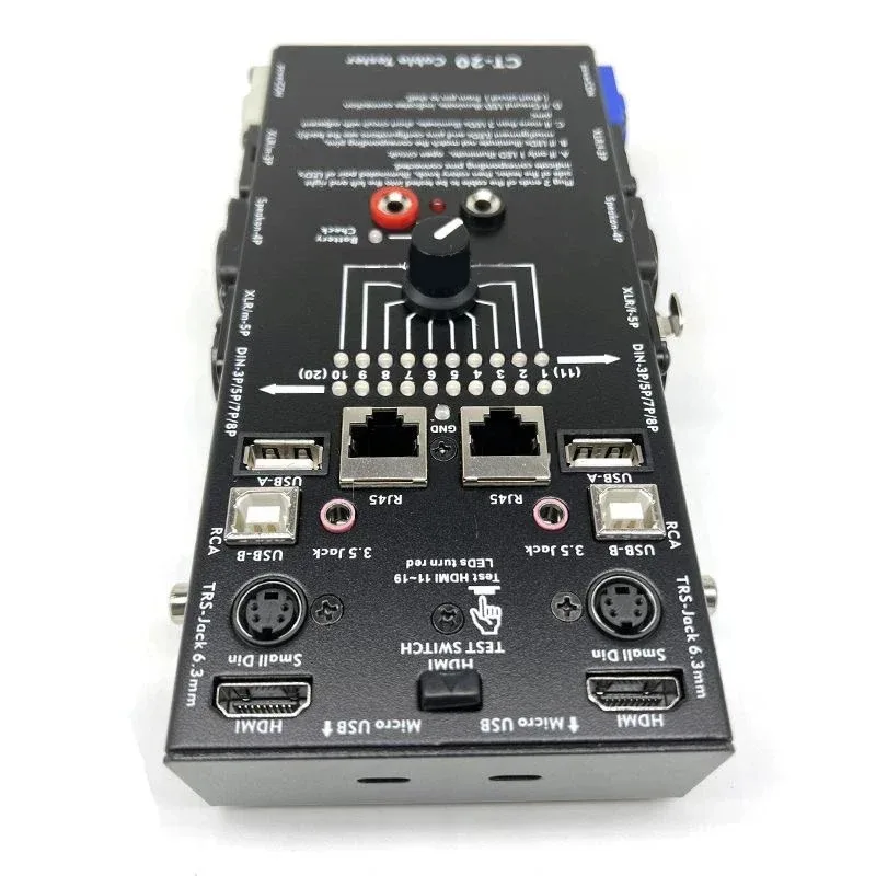 CT-20 Multifunctional Line Tester Audio  Xlr Signal Hdmi Line Line Tester Cable Tester