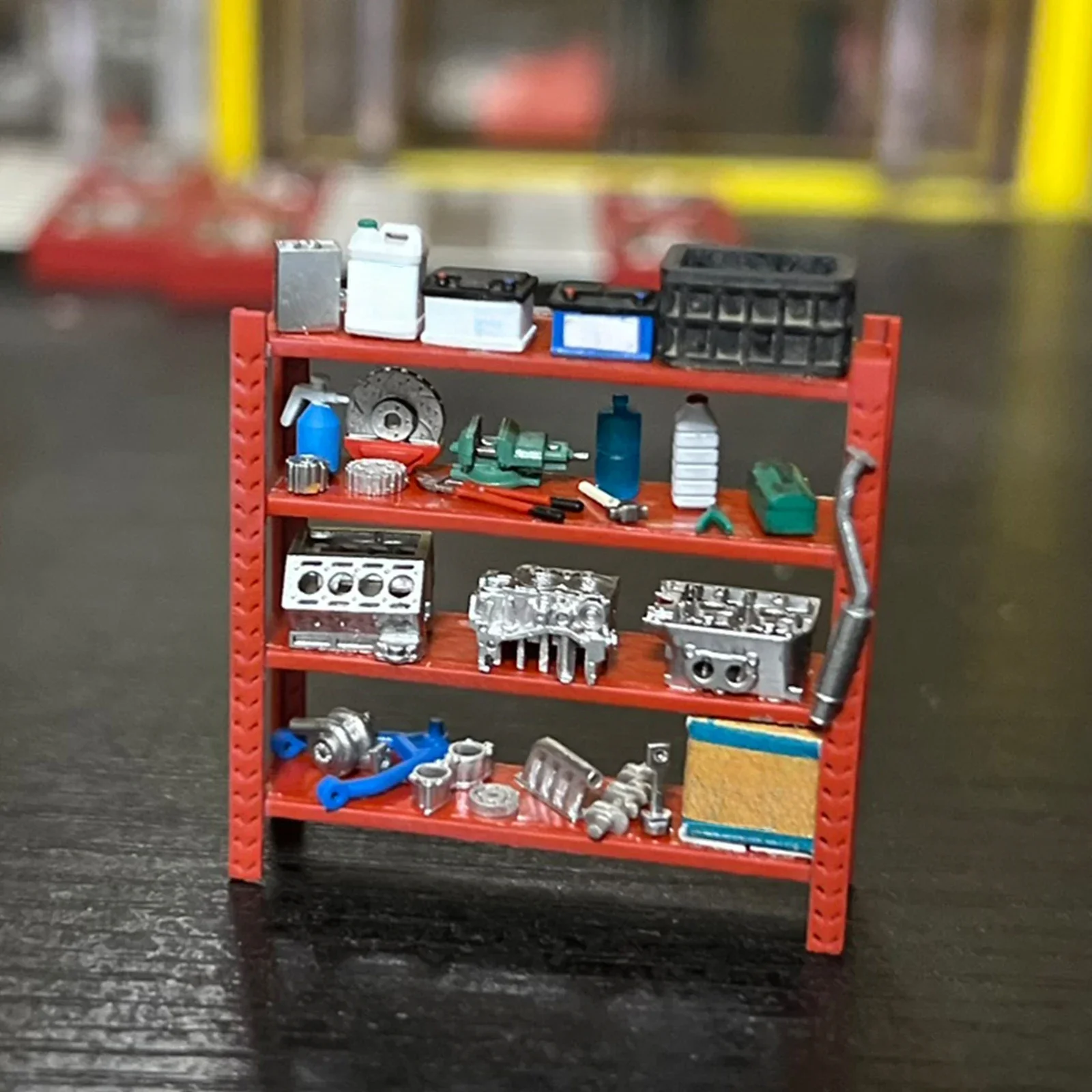 1/64 Scale Diorama Tool Rack Model Car Repair Tools Accessories Scene Model Toy