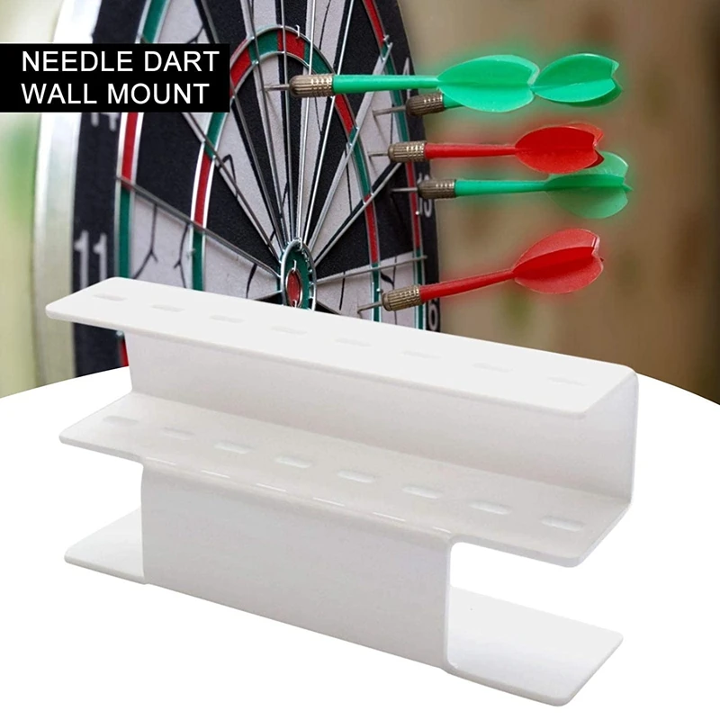 Acrylic Dart Stand With Non-Slip Feet, Accommodates 8 Steel Darts / Soft Tip, Compatible With Most Types Of Darts