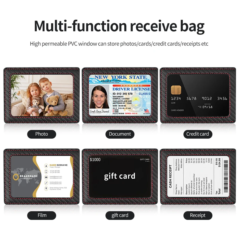 Car Sun Visor Organizer Business Card Storage Management Sunglasses Holder Visor Photo Display Frame Auto Interio Accessories